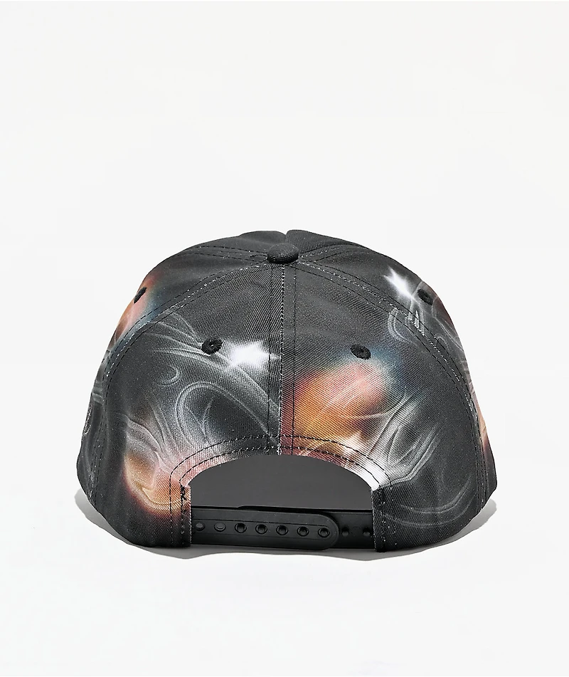 Vitriol Airbrush Skull Black Snapback Hat
