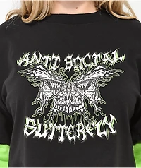 Vitriol Alexie Butterfly Green & Black 2fer Long Sleeve T-Shirt