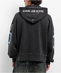 Vitriol Angel Face Black Wash Zip Hoodie