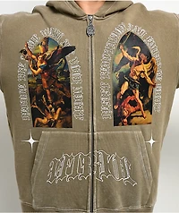 Vitriol Arches Green Boxy Zip Hoodie