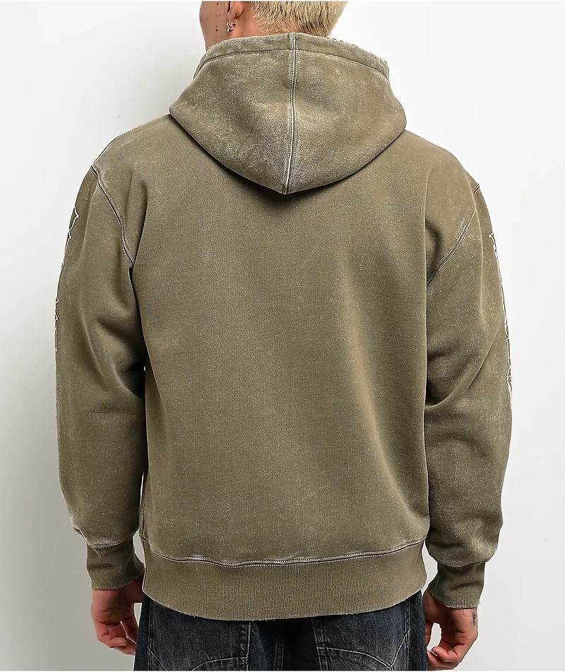 Vitriol Arches Green Boxy Zip Hoodie