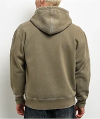 Vitriol Arches Green Boxy Zip Hoodie