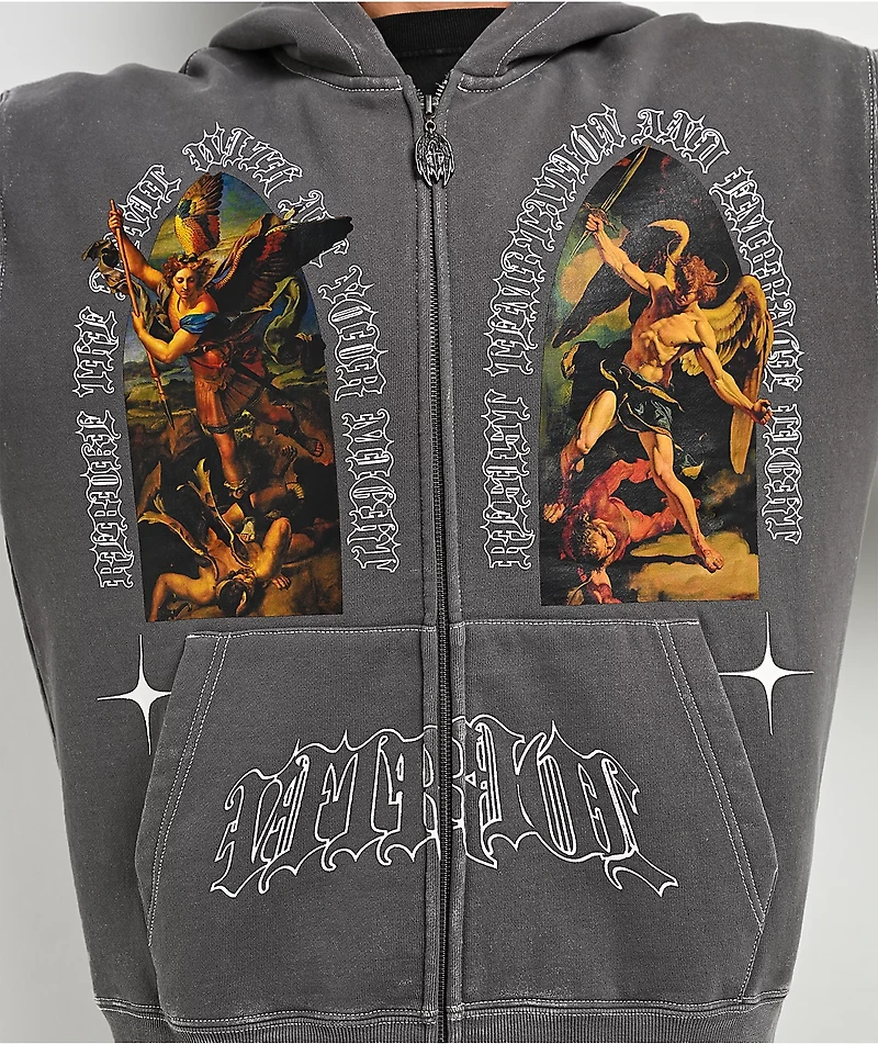 Vitriol Arches Grey Wash Zip Hoodie