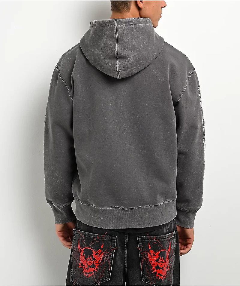 Vitriol Arches Grey Wash Zip Hoodie