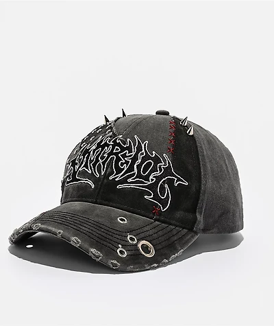 Vitriol Atlas Distressed Black Snapback Hat