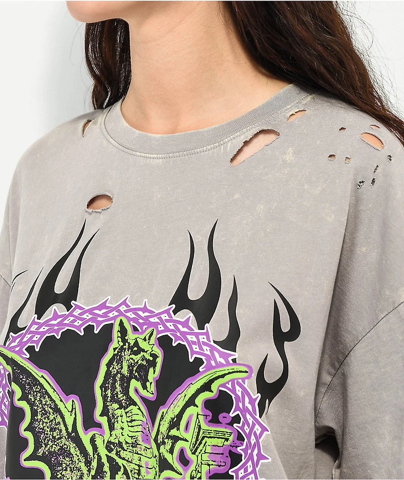 Vitriol Augustine Mystics Grey Boyfriend T-Shirt