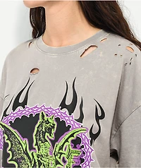 Vitriol Augustine Mystics Grey Boyfriend T-Shirt