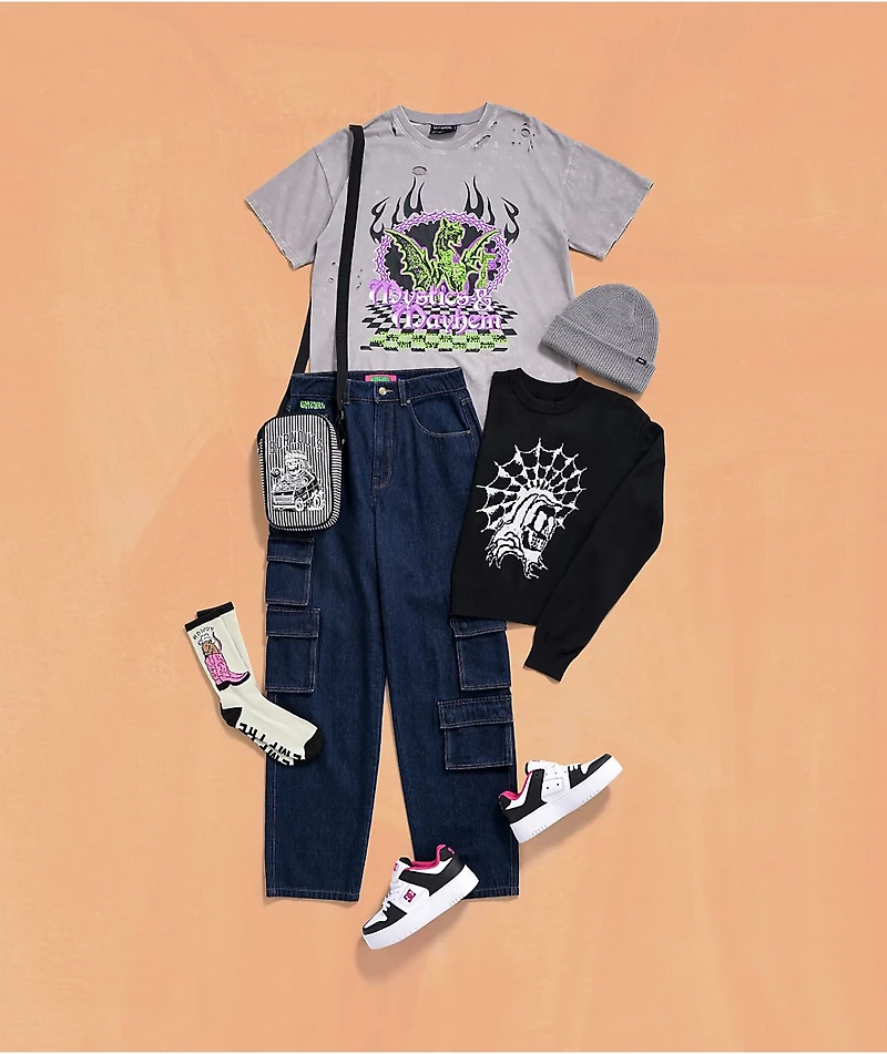 Vitriol Augustine Mystics Grey Boyfriend T-Shirt