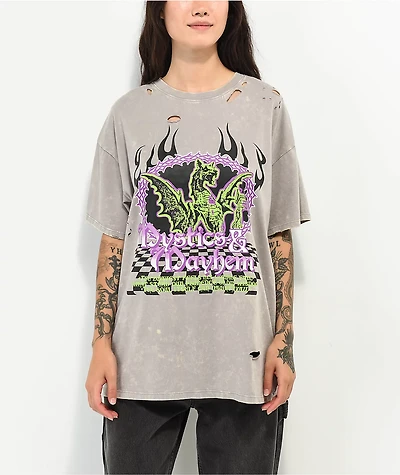 Vitriol Augustine Mystics Grey Boyfriend T-Shirt