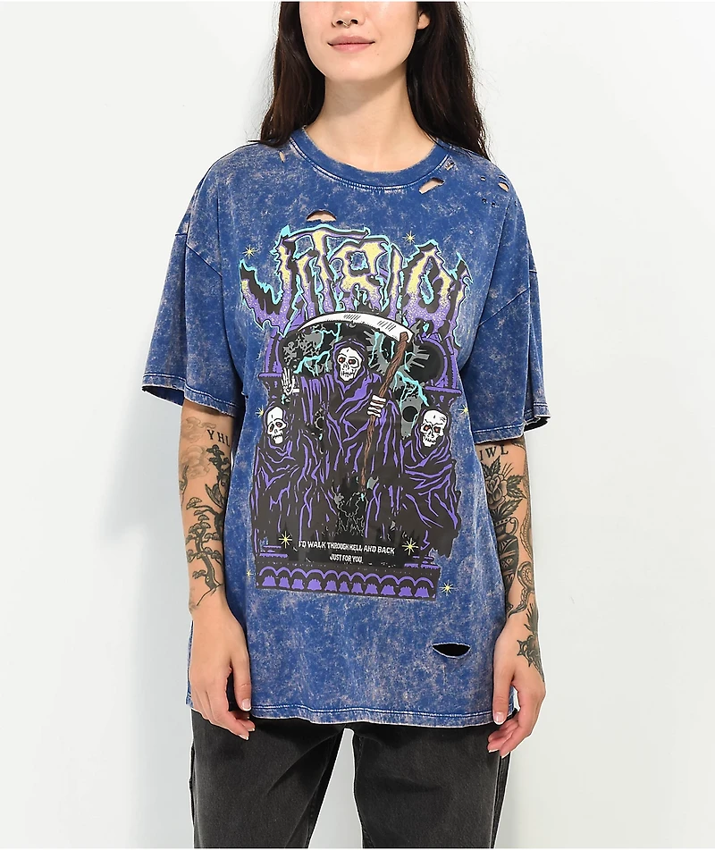 Vitriol Augustine Reapers Blue boyfriend T-Shirt