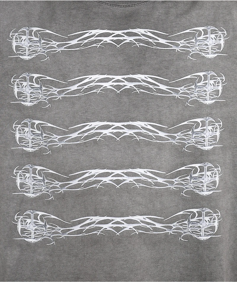 Vitriol Band Geek Charcol Grey Wash T-Shirt