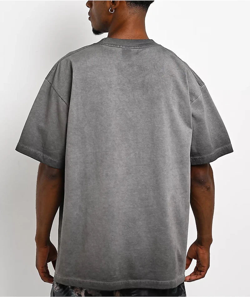 Vitriol Band Geek Charcol Grey Wash T-Shirt