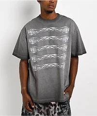 Vitriol Band Geek Charcol Grey Wash T-Shirt