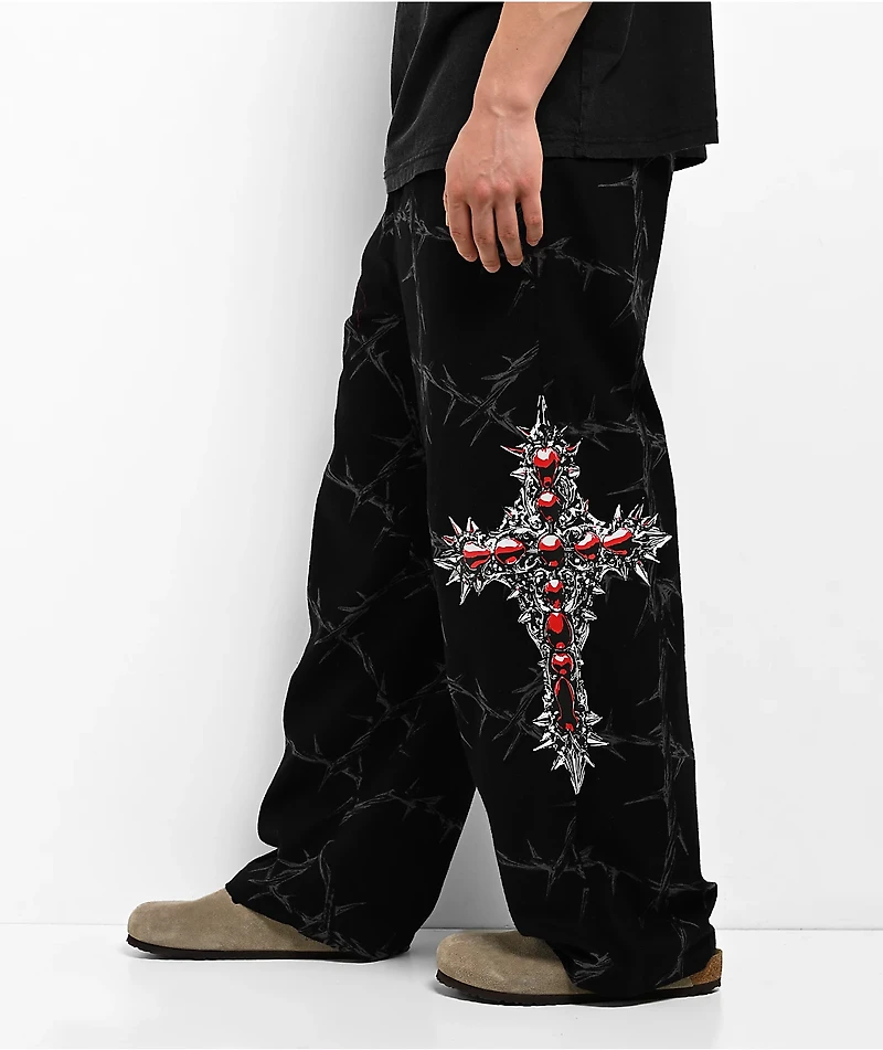 Vitriol Barbed Angel Black Lounge Pants