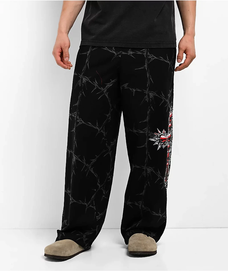 Vitriol Barbed Angel Black Lounge Pants