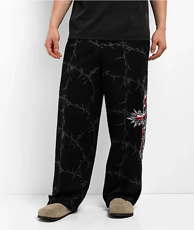 Vitriol Barbed Angel Black Lounge Pants