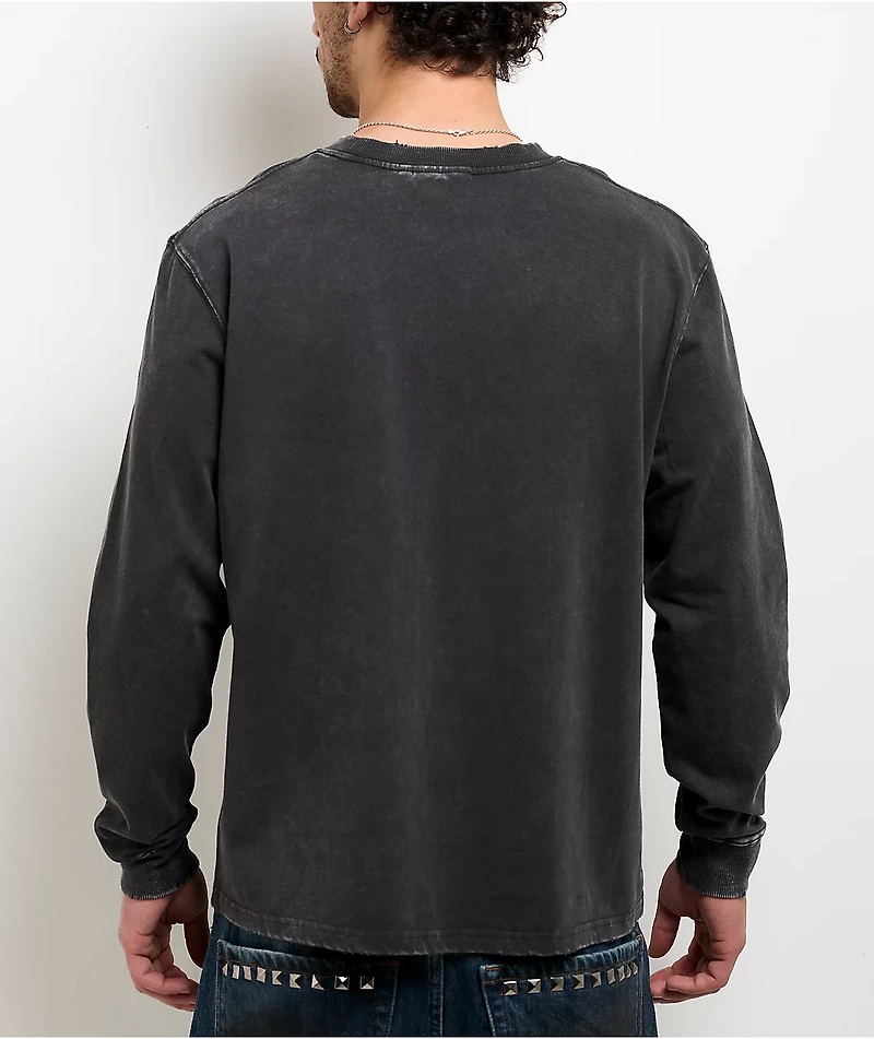 Vitriol Blackberry Charcoal Wash Long Sleeve T-Shirt