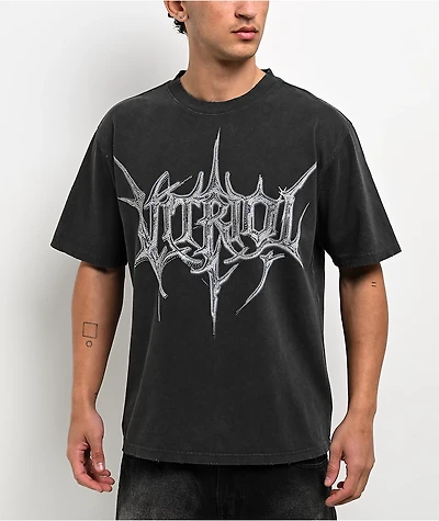 Vitriol Blackberry Stone Grey Wash T-Shirt
