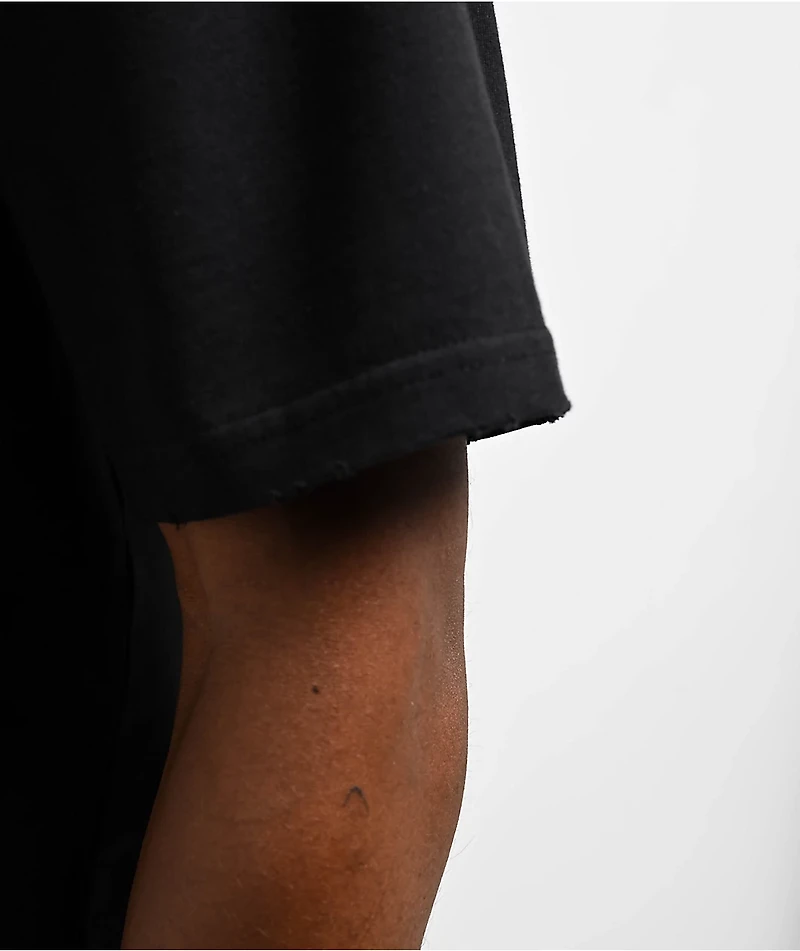 Vitriol Blackened Fire Skull Black T-Shirt