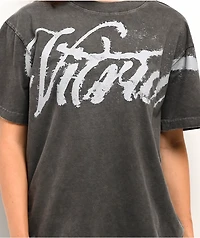 Vitriol Blurred Flowers Vintage Grey T-Shirt