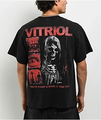 Vitriol Bold Red Vintage Black T-Shirt