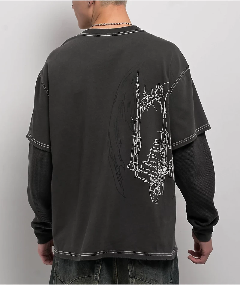 Vitriol Brutal Charcoal 2fer Long Sleeve T-Shirt