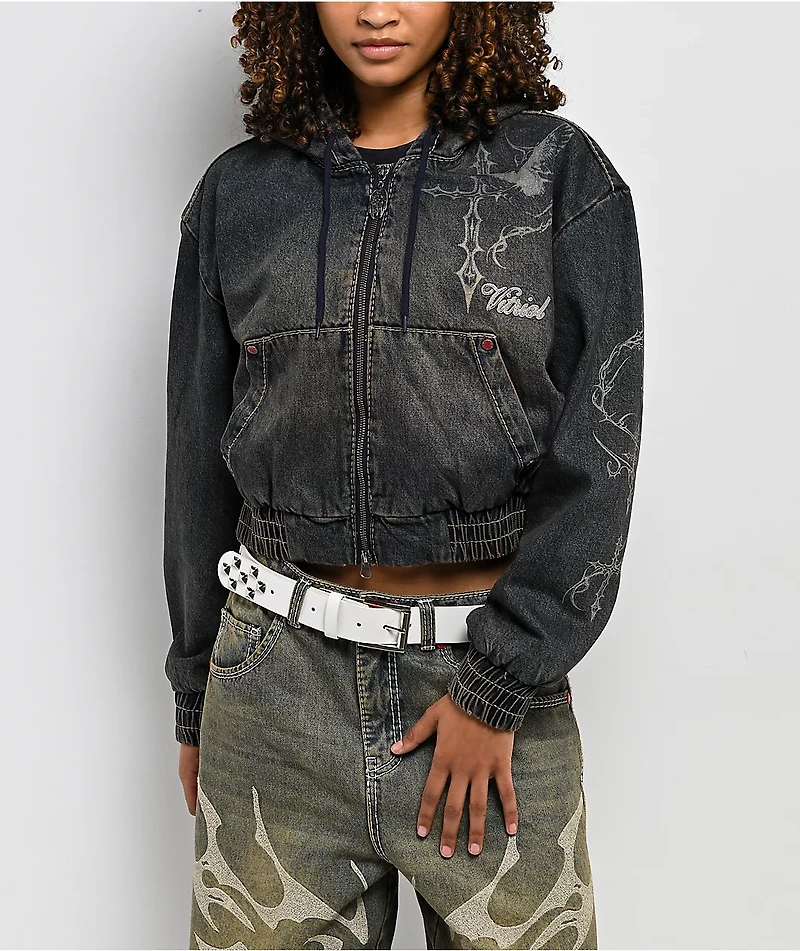 Vitriol Camden Hooded Denim Jacket