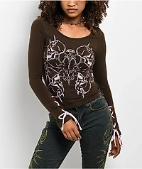 Vitriol Carter Brown Long Sleeve T-Shirt