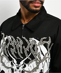 Vitriol Channel Black Zip Work Shirt