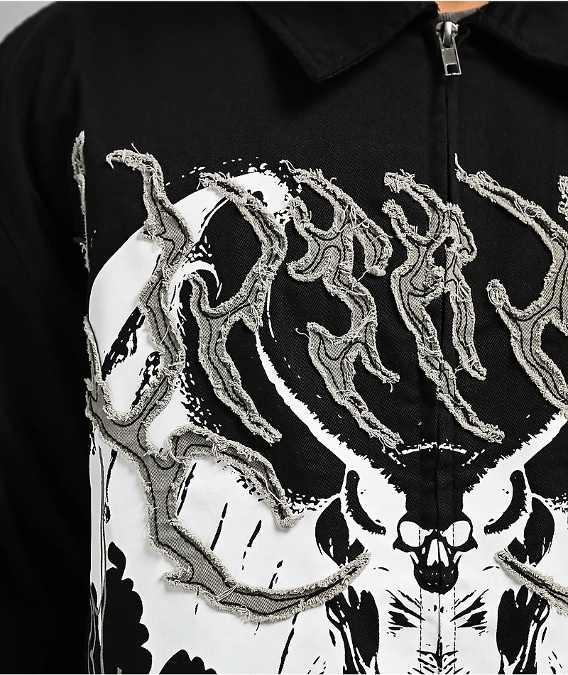 Vitriol Channel Black Zip Work Shirt