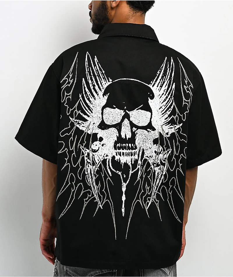 Vitriol Channel Black Zip Work Shirt