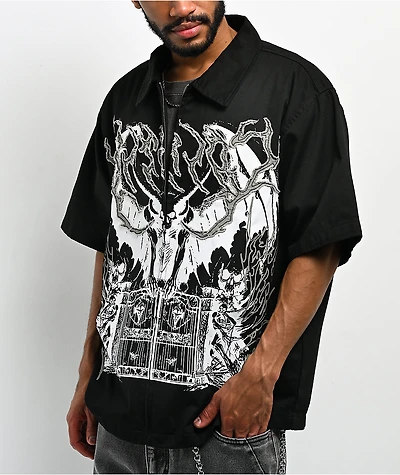 Vitriol Channel Black Zip Work Shirt