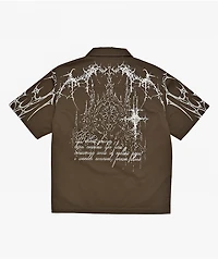 Vitriol Channel Brown Quarter Zip Work Shirt
