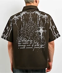 Vitriol Channel Brown Quarter Zip Work Shirt