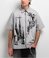 Vitriol Channel Grey Full  Zip Work Shirt