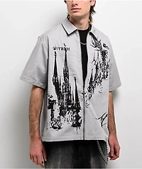 Vitriol Channel Grey Zip Work Shirt