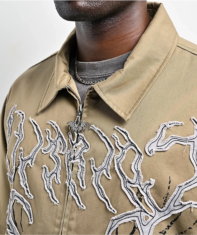Vitriol Channel Wings Tan Work Shirt