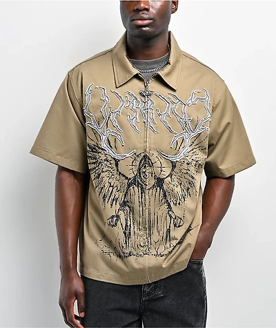 Vitriol Channel Wings Tan Work Shirt