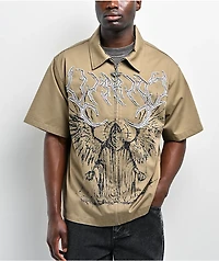 Vitriol Channel Wings Tan Work Shirt