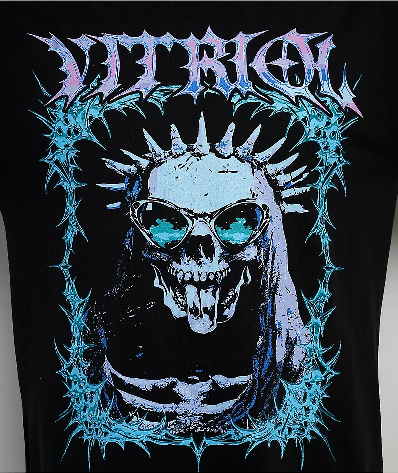 Vitriol Chrome Bones Vintage Black T-Shirt