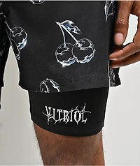 Vitriol Chrome Cherry Black Board Shorts