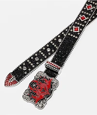 Vitriol Chrome Veil Rhinestone Black Belt