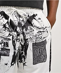 Vitriol Collage Black & White Mesh Shorts