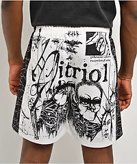Vitriol Collage Black & White Mesh Shorts