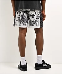 Vitriol Collage Black & White Mesh Shorts