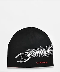 Vitriol Crawl Black & Red Reversible Skully Beanie