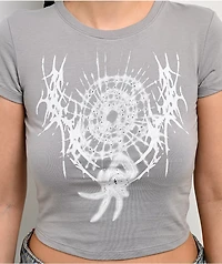 Vitriol Creepin Grey Crop T-Shirt