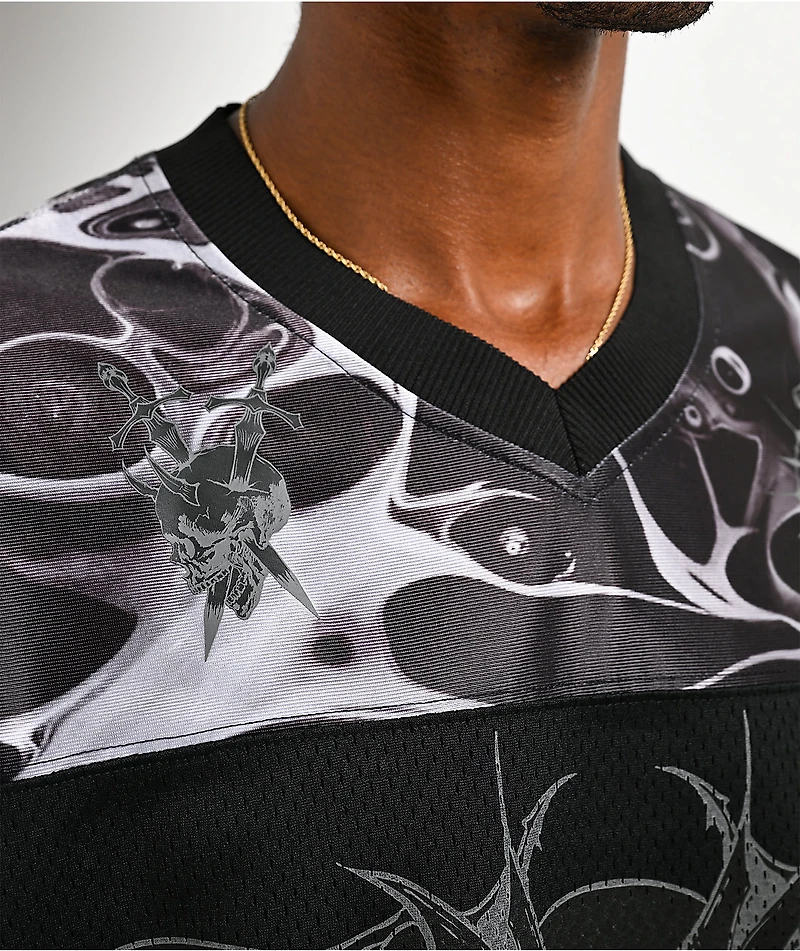 Vitriol Crisis Black Crop Football Jersey