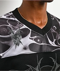 Vitriol Crisis Black Crop Football Jersey