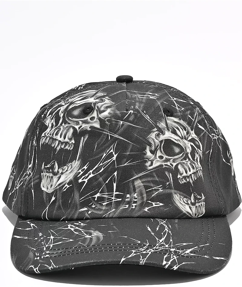 Vitriol Crypto Skull Black Snapback Hat